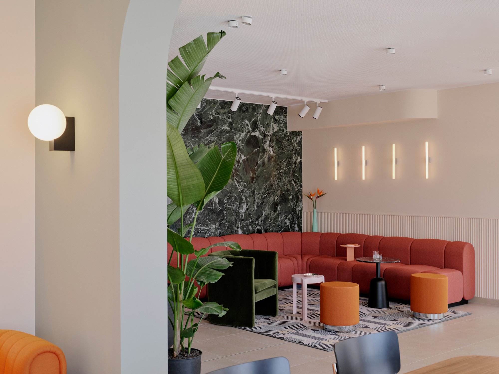 Farbige Lounge