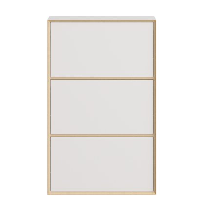 Vertiko Schuhschrank, Drei Schubkästen, Weiß