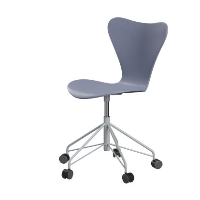Serie 7 Drehstuhl 3117/3217 New Colours, Ohne Armlehnen, Gefärbte Esche, Lavender blue, Silver grey