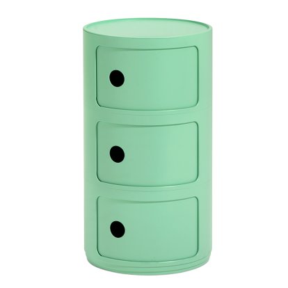Componibili Bio Container rund 3 Fächer, Grün