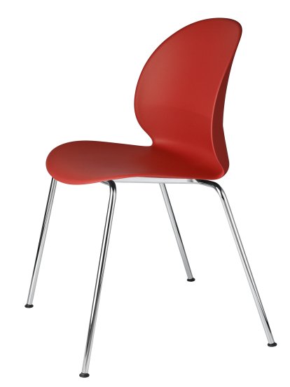 N02 Stuhl, Dunkelrot, Chrome