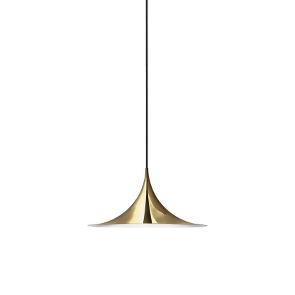Semi Pendelleuchte, Ø 30 cm, Messing, poliert