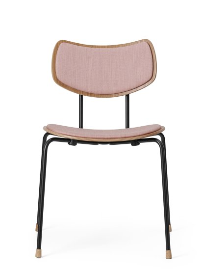 VLA26 Vega Stuhl, Eiche lackiert, Mood - rosé, Pulverbeschichtet, schwarz
