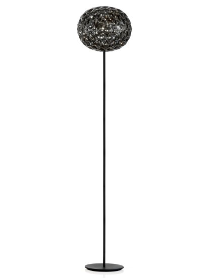 Planet Stehleuchte, 160 cm, Rauchgrau/schwarz