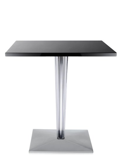 TopTop Esstisch, Eckig H 72 x B 70 x L 70 cm, kratzfestes Werzalit, schwarz