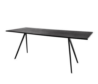 Baguette Outdoor Tisch, Italienischer Schiefer, Schwarz, 200 x 90 cm