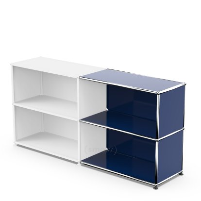 USM Haller Anbaupaket Horizontal 2, Stahlblau RAL 5011, 35 cm