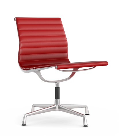 Aluminium Chair EA 105, Poliert, Leder Premium F, Rot
