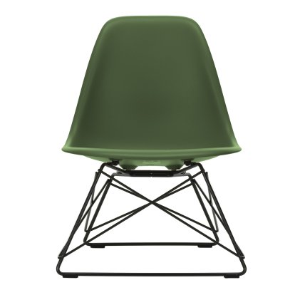 Eames Plastic Side Chair LSR, Forest, Ohne Polsterung, Pulverbeschichtet basic dark