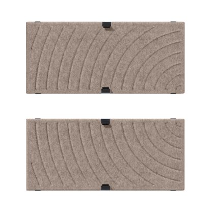 USM Soft Panel Mono für USM Haller Regale, 75 cm x 35 cm, Taupe, Rund
