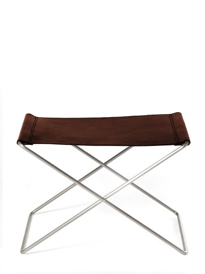 Ox Stool, Mokka, Edelstahl