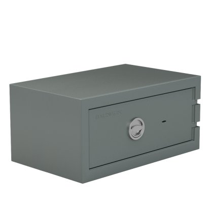 Balzsafe Connect Tresor für USM Haller Regale, 75 cm x 35 cm x 50 cm, Mittelgrau RAL 7005, Schlüsselschloss