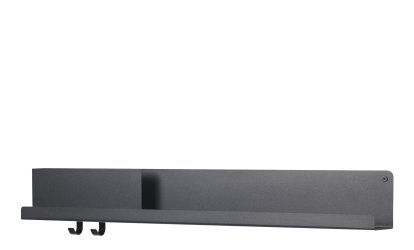 Folded Wandregal, H 13 x B 96 cm, Schwarz