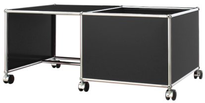 USM Haller Kinder Rolltisch, Kasten rechts, Graphitschwarz RAL 9011