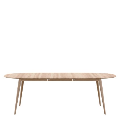 PLAYdinner Lamé Tisch, Eiche weiß geölt, Mit einer Einlegeplatte (L 180-230 cm)