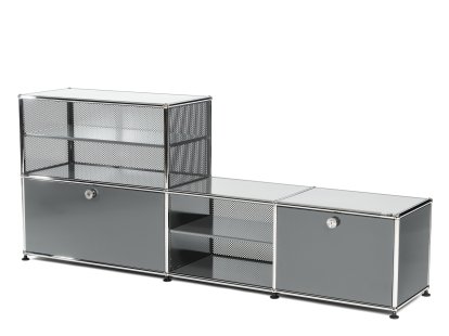 USM Haller Garderobenregal/Bank Typ 2, Mittelgrau RAL 7005