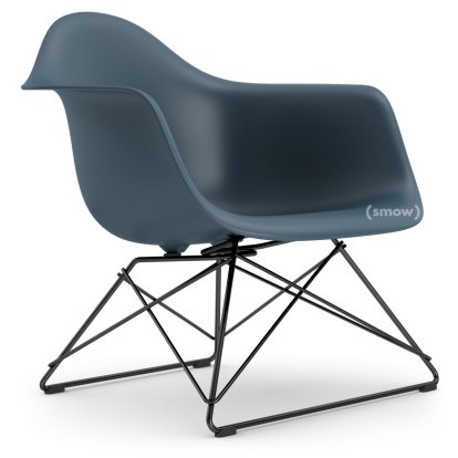 Eames Plastic Armchair LAR, Meerblau, Ohne Polsterung, Beschichtet basic dark