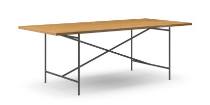 Eiermann 2 Esstisch, Eiche natur, 200 x 90 cm, Schwarz