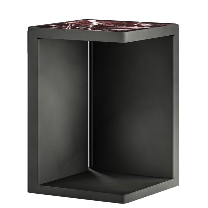 Ambito Beistelltisch, Obsidian, Mamor Rosso Levanto