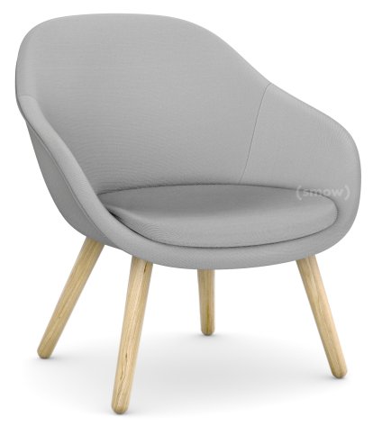 About A Lounge Chair Low AAL 82 Loungestuhl, Steelcut Trio 133 - hellgrau, Eiche lackiert, Mit Sitzkissen