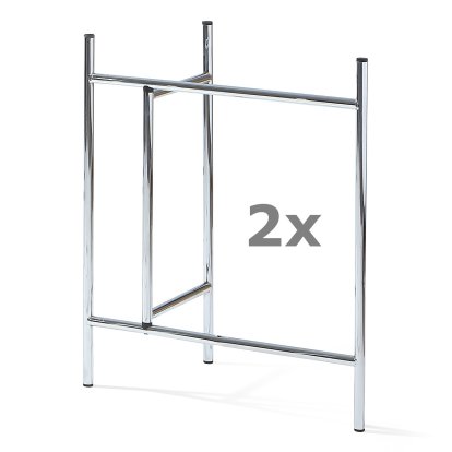 Eiermann 3 Tischbock (2er Set), 58 cm, 78 cm, Chrom