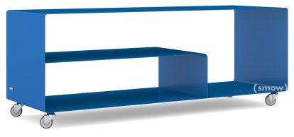 Sideboard R 111, Einfarbig, Enzianblau (RAL 5010), Industrierollen