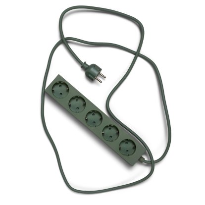 Power Bar / Power Beam Steckdosenleiste, 5 Steckdosen, Mossy green, 2 m