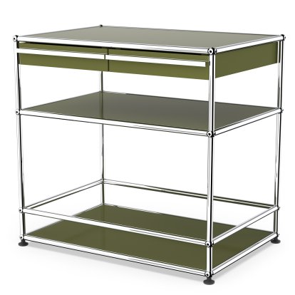 USM Haller Bar Sideboard mit Schubladen, Olivgrün RAL 6003