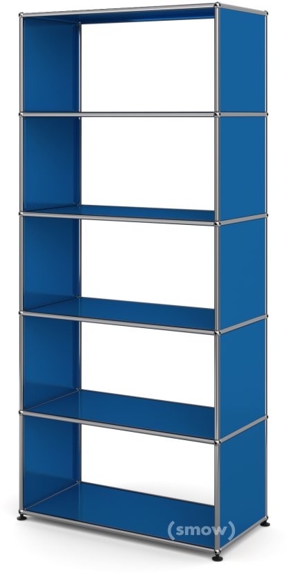 USM Haller Wohnzimmer Regal M Typ 1, ohne Rückwand, Enzianblau RAL 5010