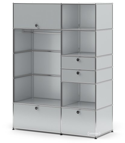 USM Haller Garderobenschrank Typ 1, USM mattsilber