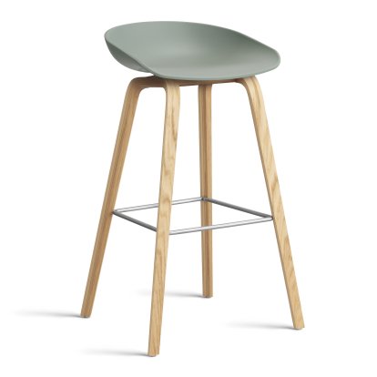 About A Stool AAS 32 Barhocker, Barvariante: Sitzhöhe 74 cm, Eiche lackiert, Fall green 2.0