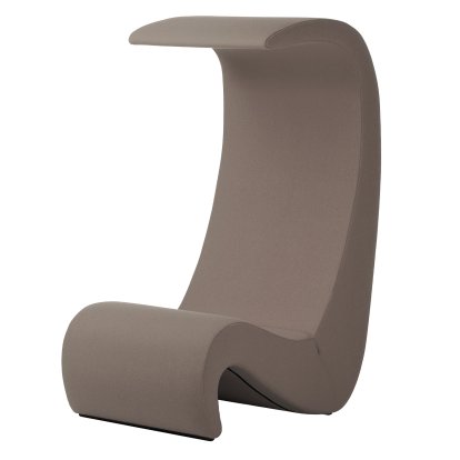 Amoebe Highback Loungesessel, Stoff Tonus, truffle