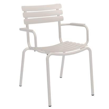 Alua Stuhl, Mit Armlehnen, Muted White