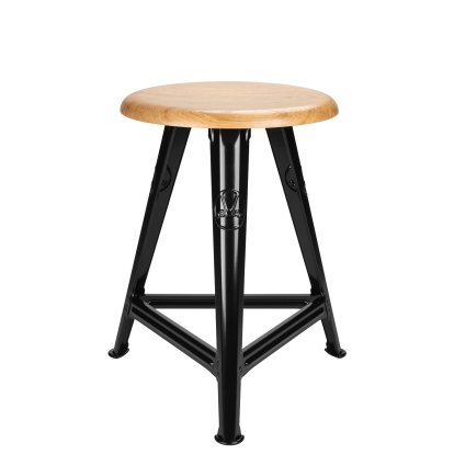 Rowac-Schemel – Modell 1 / 50 cm, Eiche, Schwarz glänzend