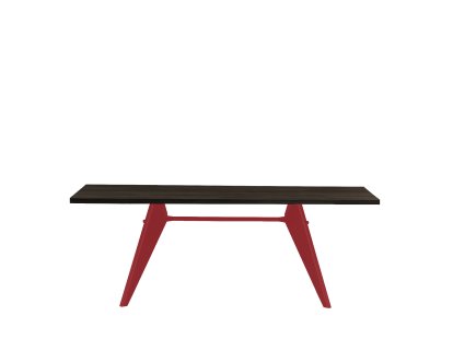 EM Tisch, 200 x 90 cm, Eichenfurnier dunkel, Naturholz Schutzlack, Japanese red