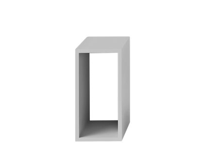 Stacked Regal System, S (21,8 x 43,6 x 35 cm), Offen, Hellgrau
