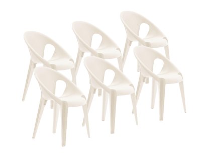 Bell Stuhl Set, 6er Set, High Noon