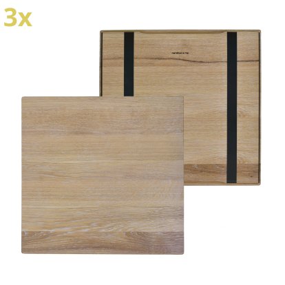 Holzauflage (3er Set) für USM Haller Regale, Größe XL, 50 cm x 50 cm, Eiche, weißgeölt