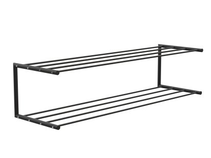Nova Schuhablage, B 101,9 x T 30 cm, Schwarz matt