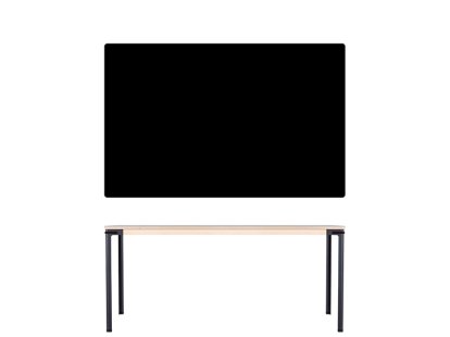 Seiltänzer Tisch, 75 x 160 x 90 cm, Linoleum schwarz, Schwarz