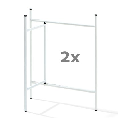 Eiermann 3 Tischbock (2er Set), 58 cm, 78 cm, Weiß