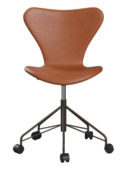 Serie 7 Drehstuhl 3117/3217 Vollpolsterung, Ohne Armlehnen, Leder Grace walnut, Brown bronze