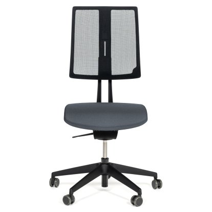 Equo Bürodrehstuhl, Schwarz, Netz, Xtreme Plus (PG0), Dunkelgrau YS171, C30 KST mit Sitztiefenverstellung, Standard 100 mm, Ohne Armlehnen, Mit weichen Rollen 