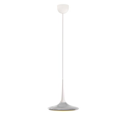 Falling Leaf Pendelleuchte, Polished aluminium / white