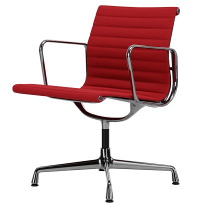 Aluminium Chair EA 107 / EA 108, EA 108 - drehbar, Verchromt, Hopsak, Rot / poppy red