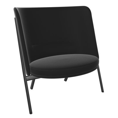 D70 Sessel, Stoff Kavallerietuch - schwarz, Schwarz