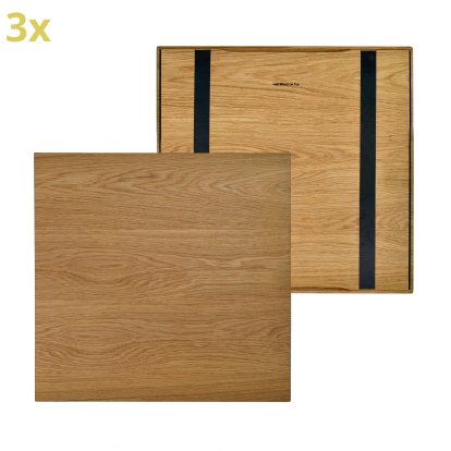 Holzauflage (3er Set) für USM Haller Regale, Größe XL, 50 cm x 50 cm, Eiche, naturgeölt