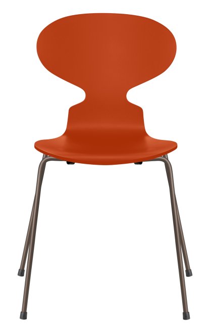 Ameise 3101 Stuhl, Lack, Paradise orange, Brown bronze