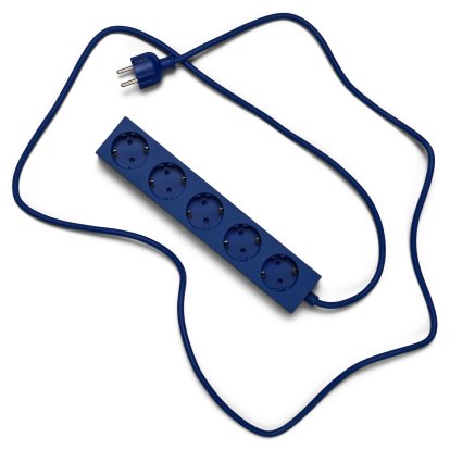 Power Bar / Power Beam Steckdosenleiste, 5 Steckdosen, Ultra marine, 2 m