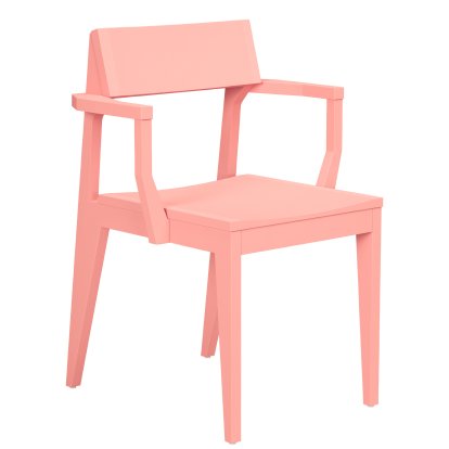 Schulz Armlehnstuhl, Ungepolstert, Esche soft pink
